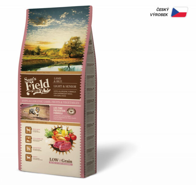 Sam's Field Low Grain Light & Senior Lamb & Rice 13 kg AKCE 6+1 ZDARMA